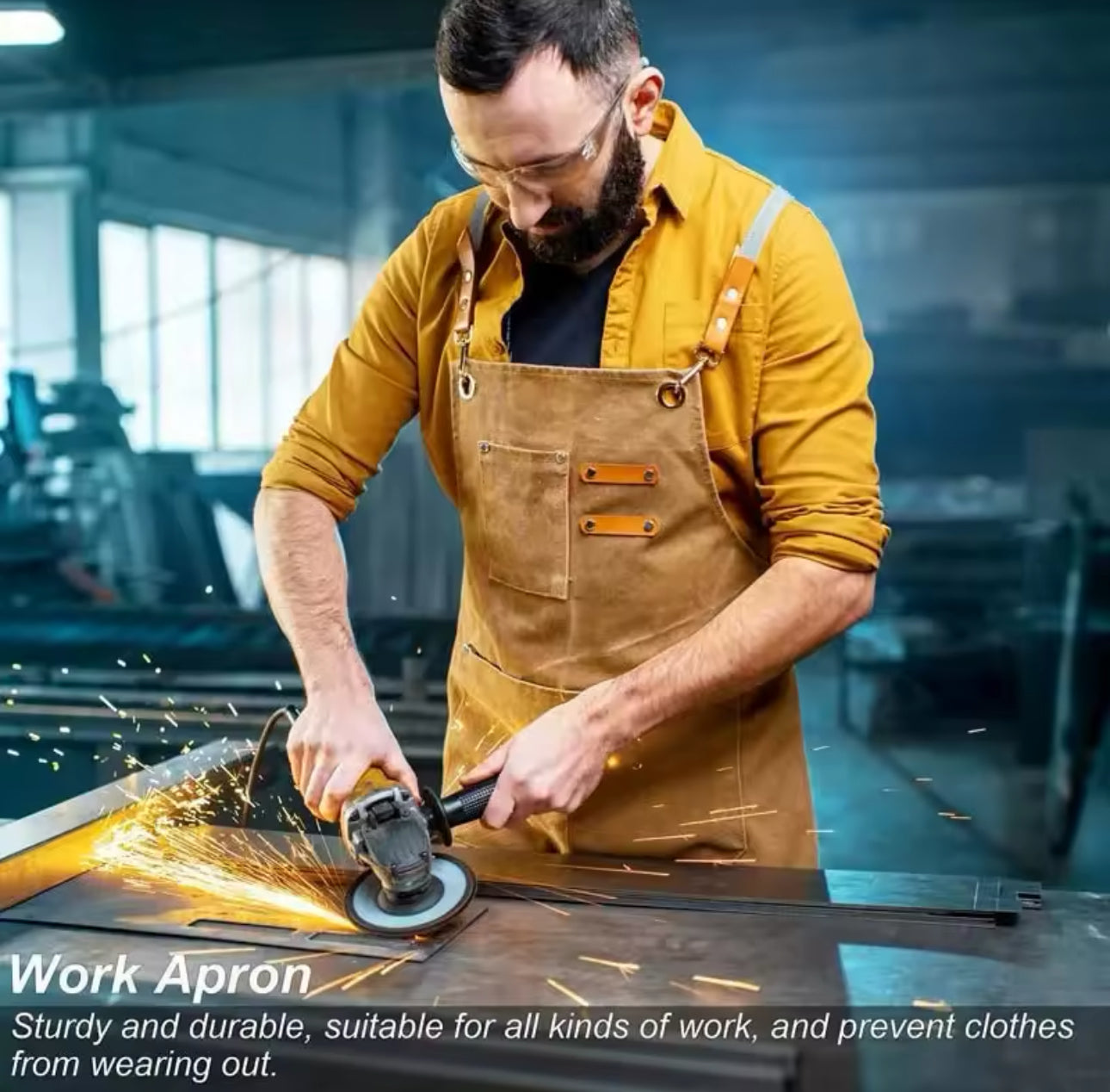 Professional Canvas Apron – Oil-Proof, Waterproof, and Stylish