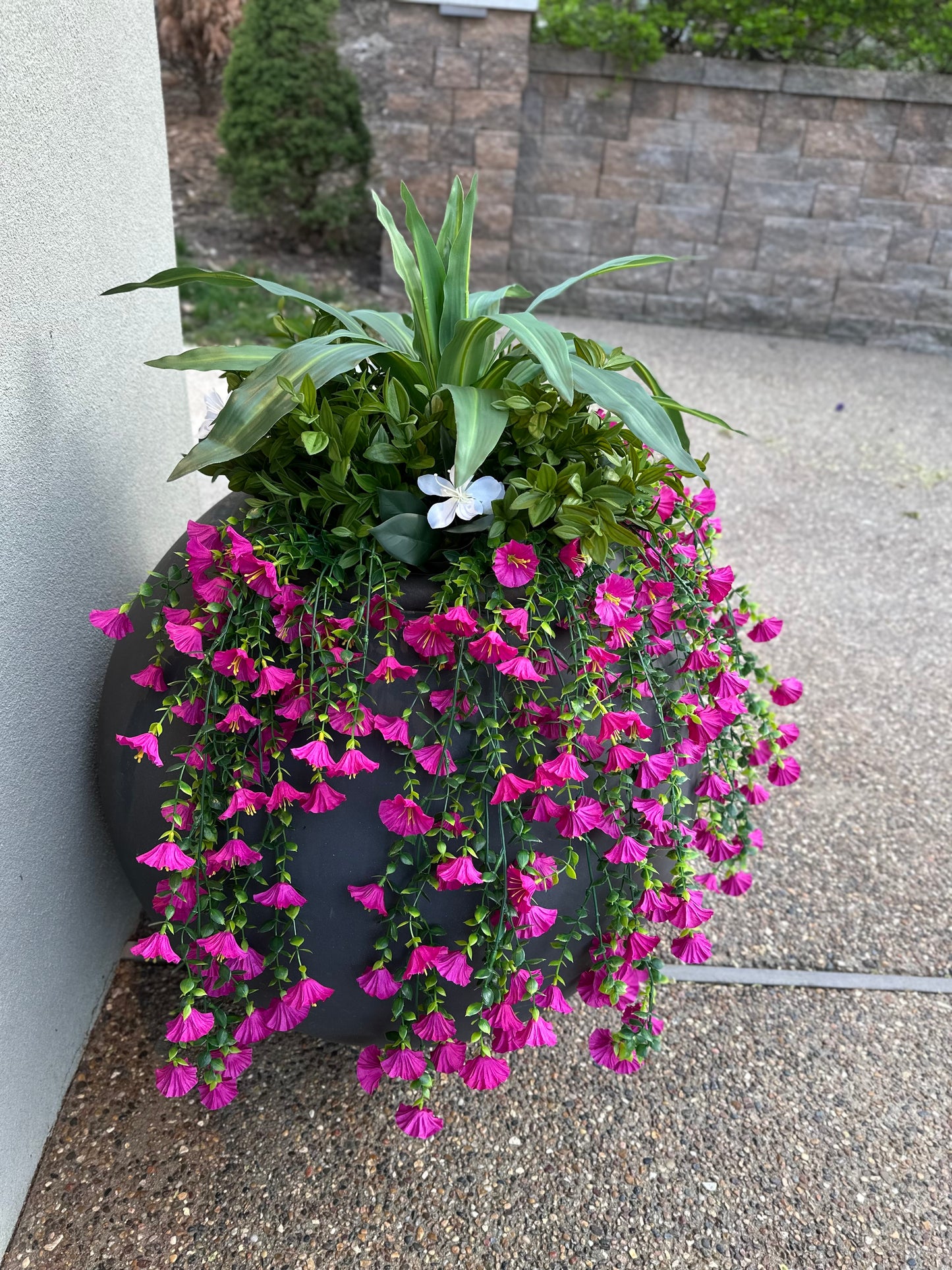Francis - Pacific Rhododendron Artificial Indoor Plant in Cement Vase