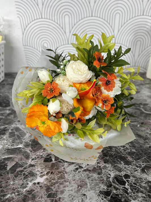 Handmade Artificial Forever Floral Arrangement - versatile timeless beauty