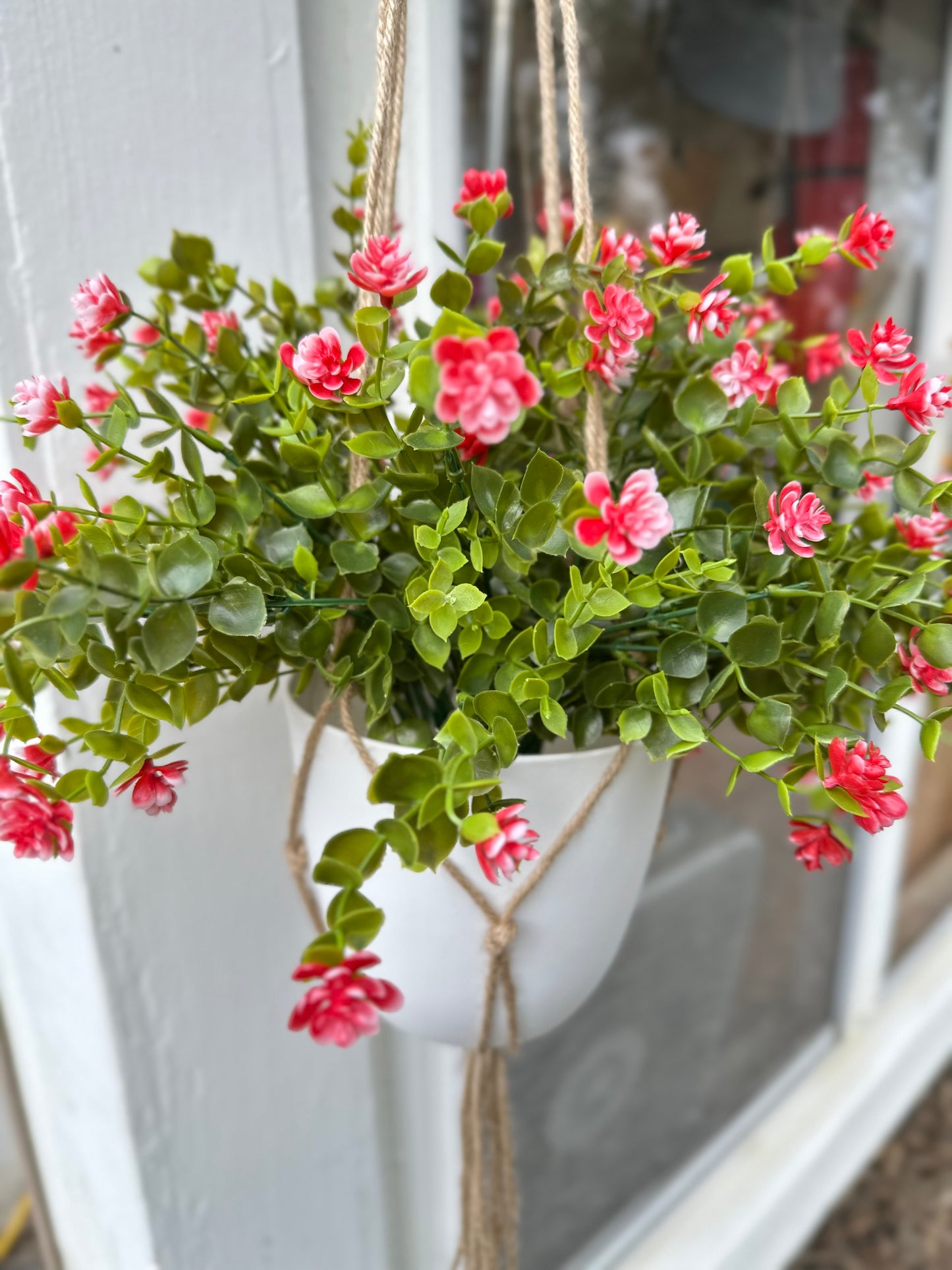 Artificial Red Eucalyptus Plant for Garden Landscaping
