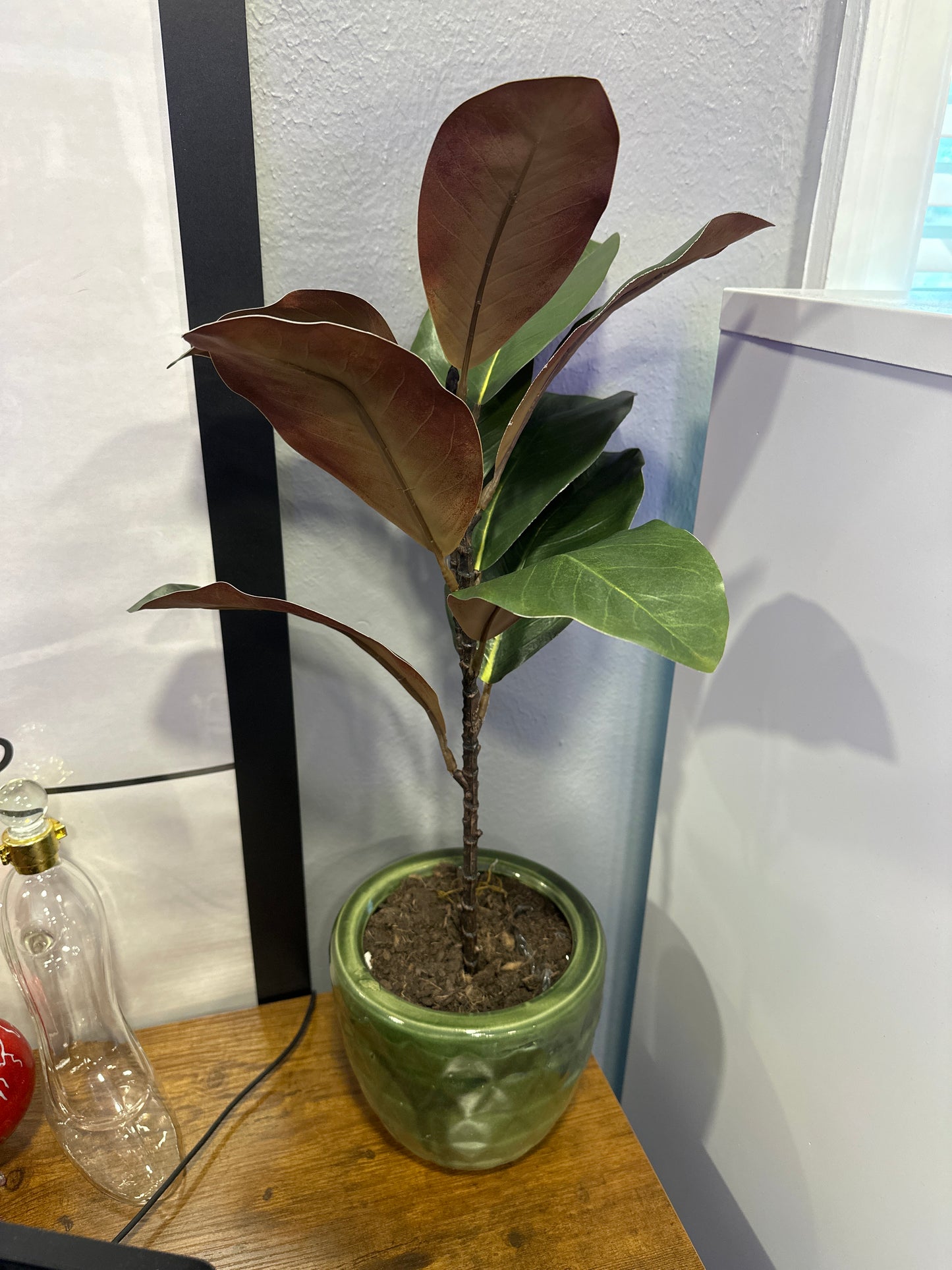 Maggie – Magnolia or Fiddle Leaf Stem Artificial Greenery, Fake Plant, outdoor or Indoor