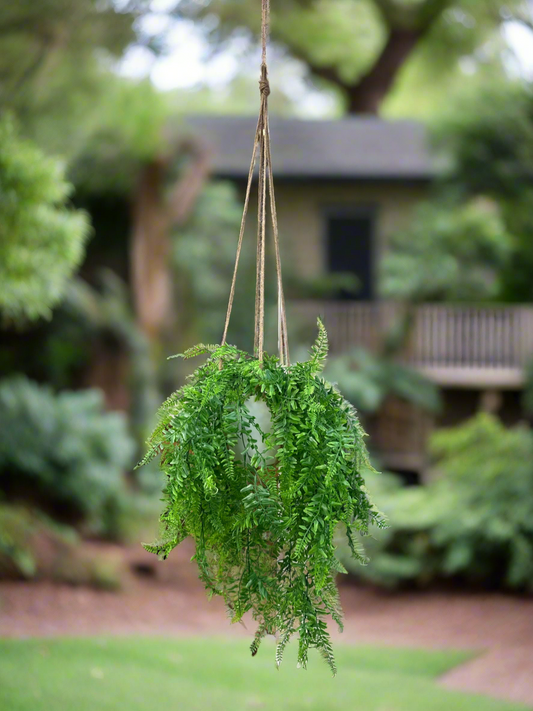 Artificial Hanging Boston Fern Indoor Outdoor Home Decor Easy UV Protected Garden Plants