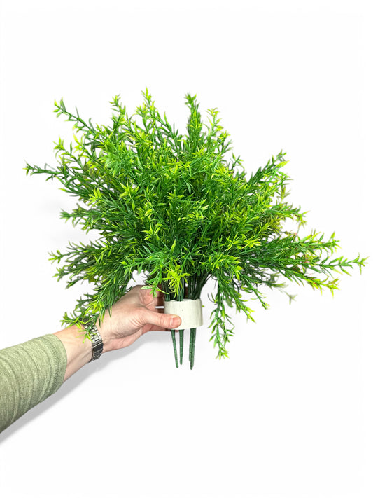 Artificial Spiky Boxwood Bush Faux Greens low maintenance