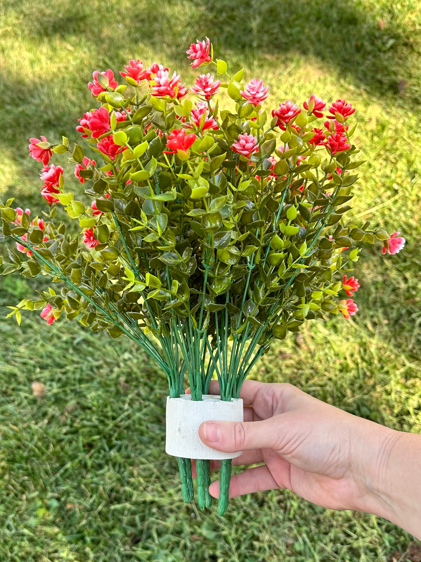 Artificial Red Eucalyptus Plant for Garden Landscaping