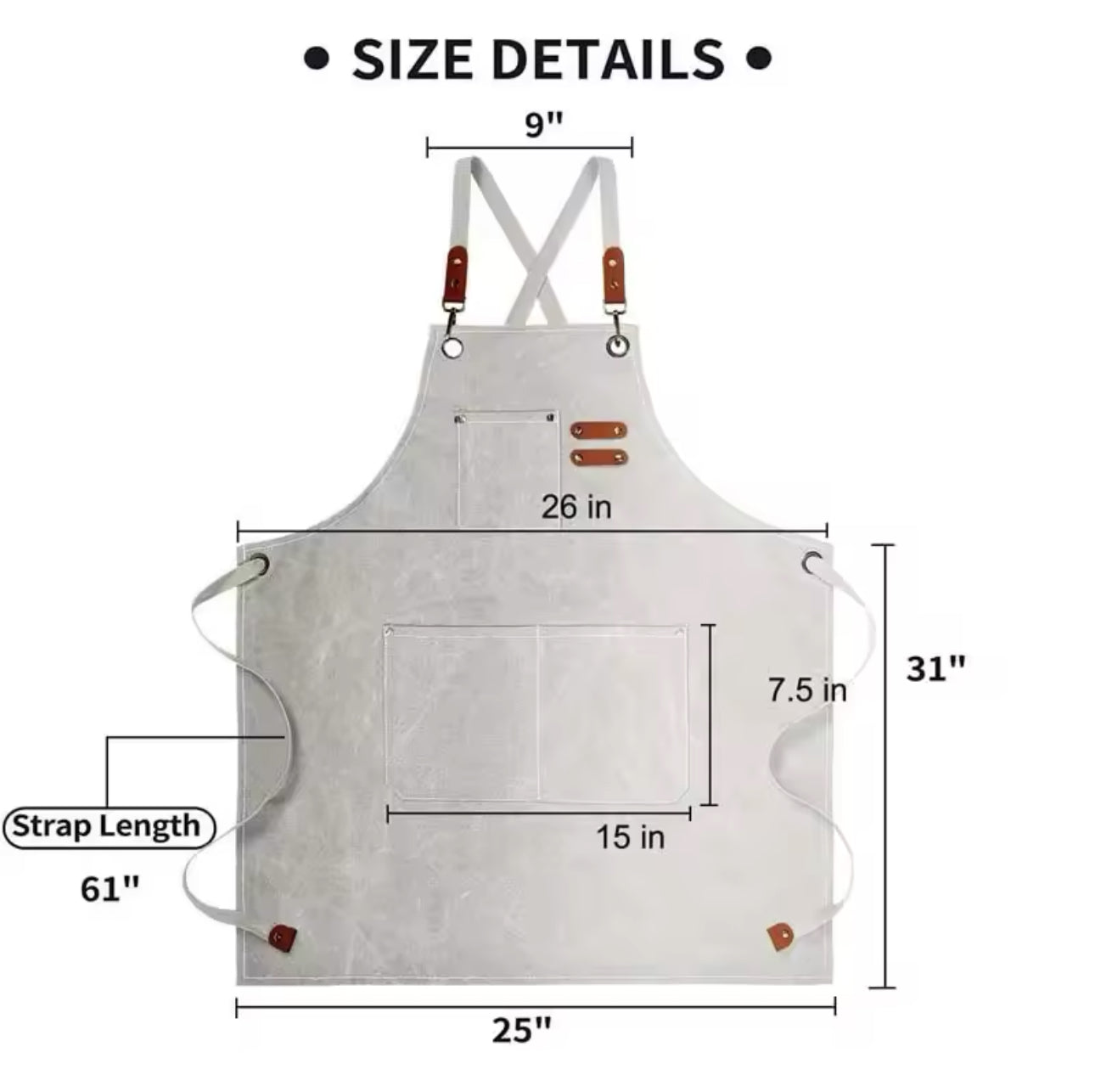Professional Canvas Apron – Oil-Proof, Waterproof, and Stylish