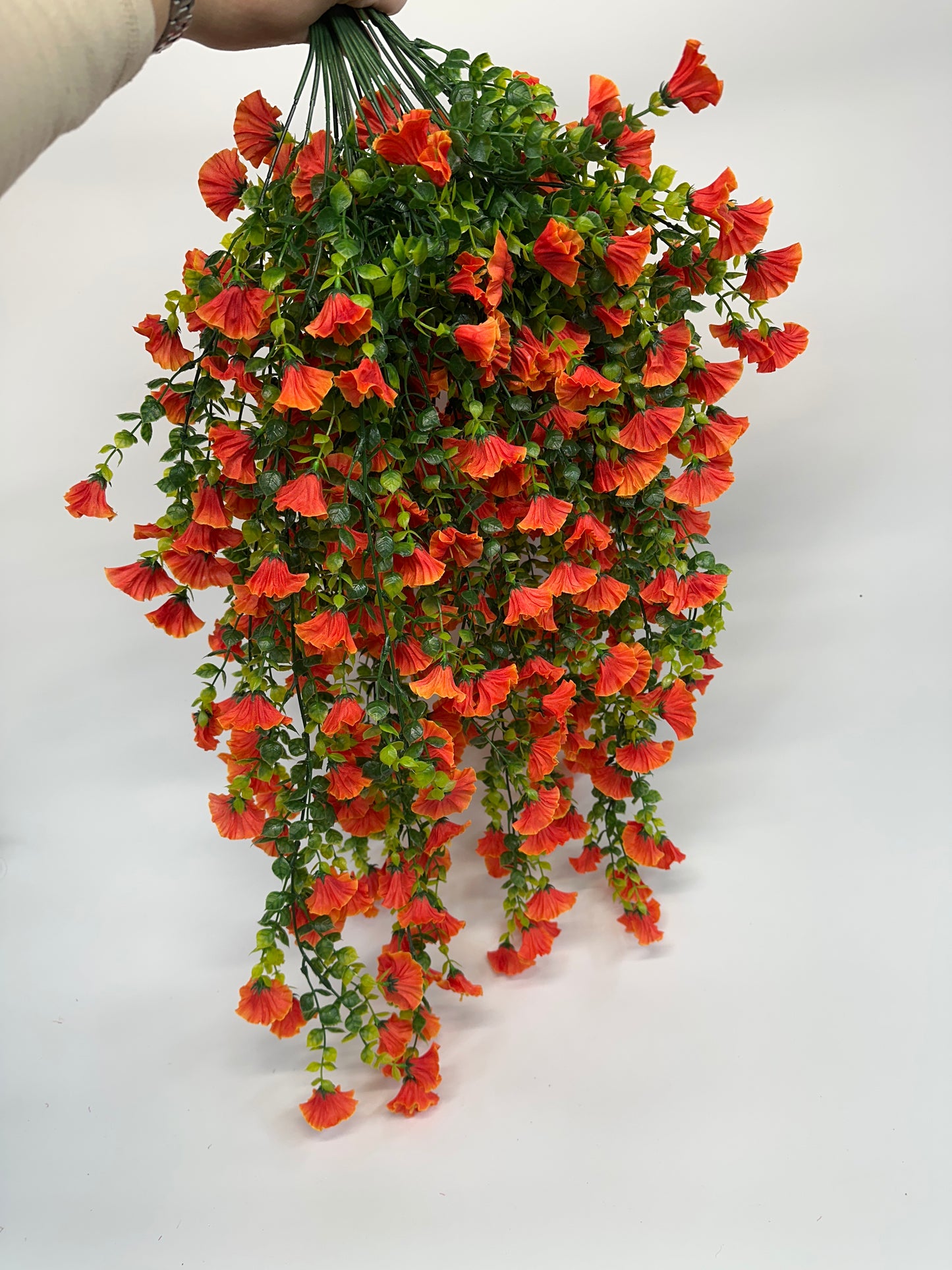 Gloria - Hanging Basket Indoor/Outdoor Fake Flower Arrangement