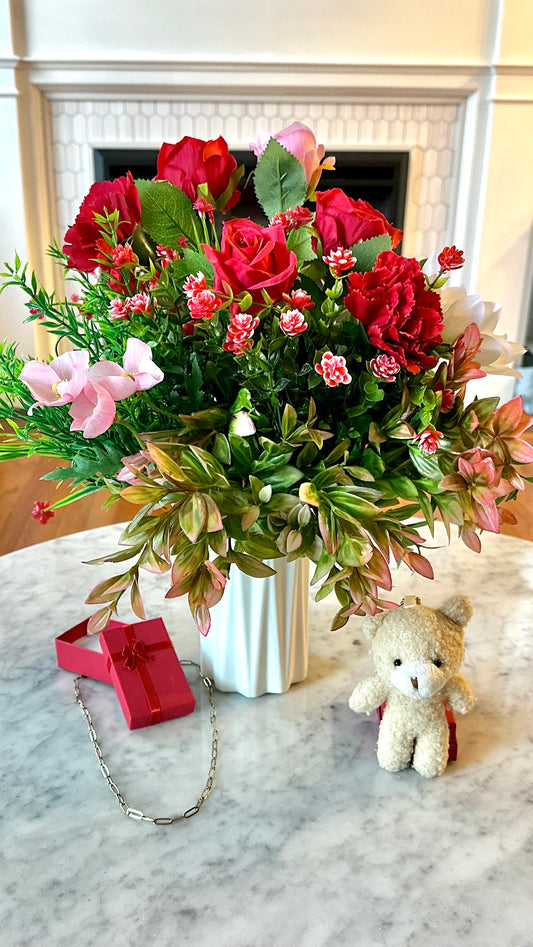 Love Gift Set girlfriend Marriage proposal gift, forever flowers