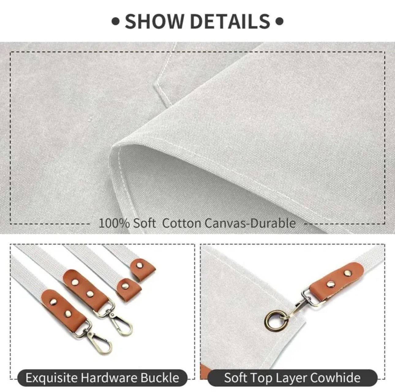 Professional Canvas Apron – Oil-Proof, Waterproof, and Stylish