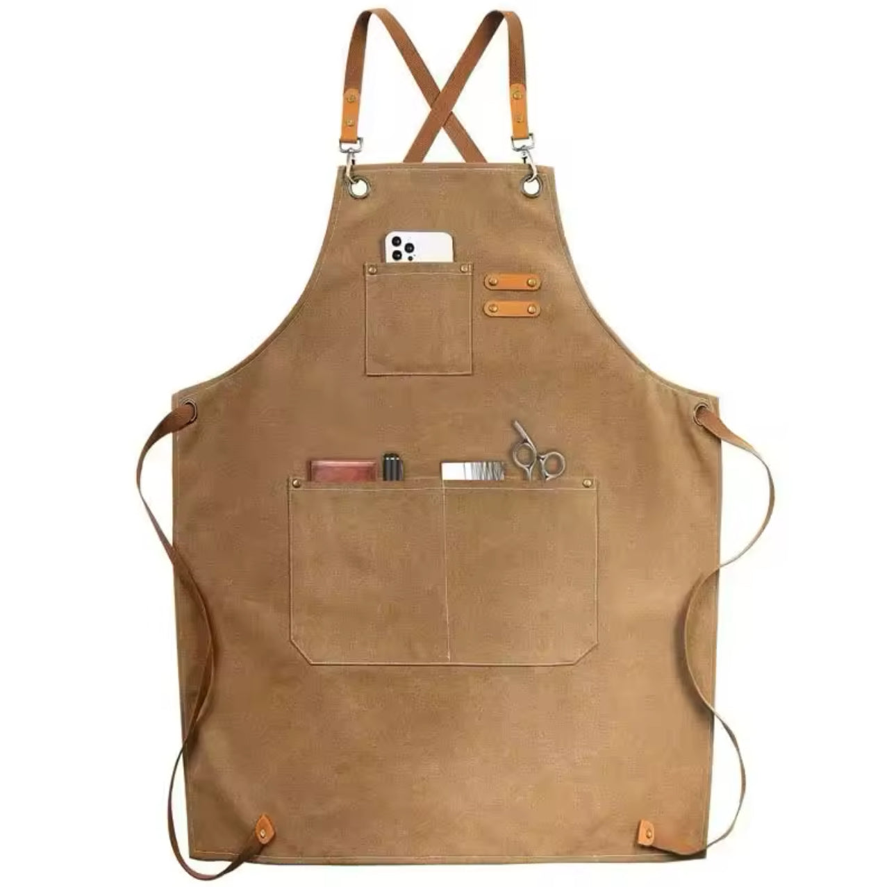Professional Canvas Apron – Oil-Proof, Waterproof, and Stylish