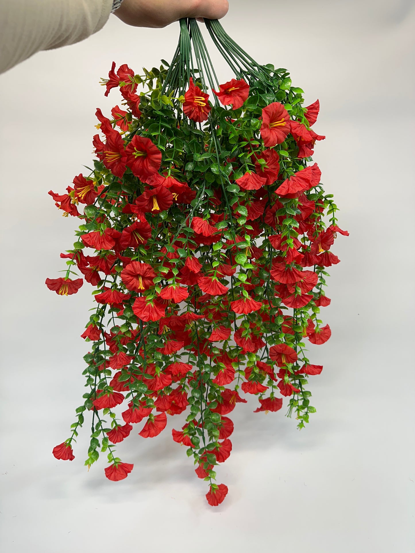 Gloria - Hanging Basket Indoor/Outdoor Fake Flower Arrangement