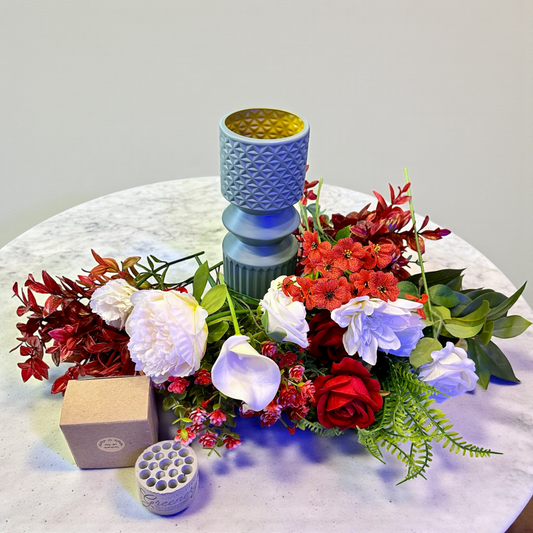 Memory Blossoms - Reusable Floral Arranging Kit Perfect Gift for Grandparents