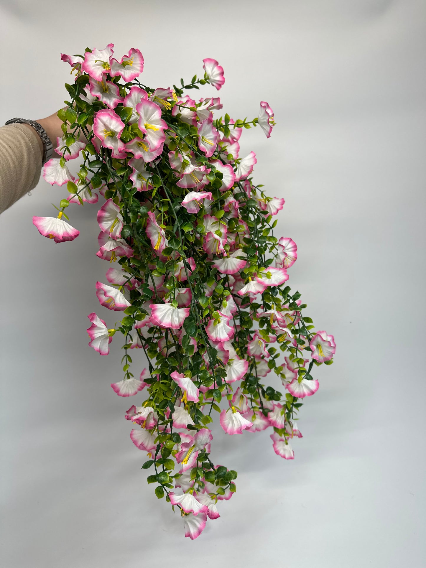 Gloria - Hanging Basket Indoor/Outdoor Fake Flower Arrangement
