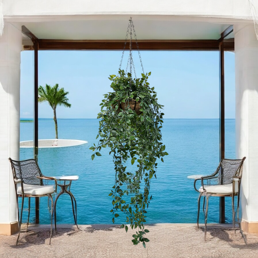 Evelyn Faux Hanging Ivy Plant – Cascading Artificial Greenery for Indoors & Outdoors