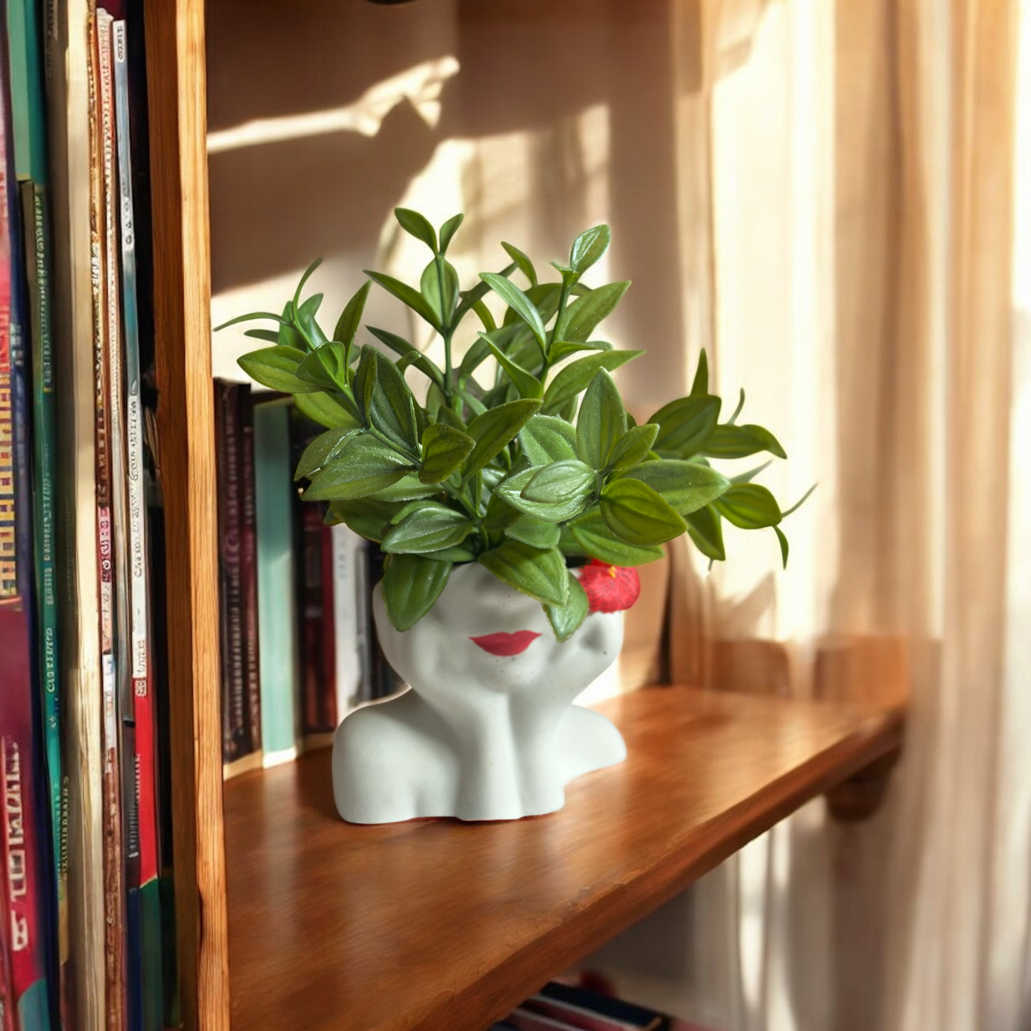 “Daydream Bloom” Faux Arrangement in Face Planter