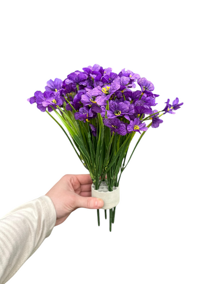 Maribel Faux Wildflower Arrangement – Red, Pink, Blue, Purple & Orange | Mother’s Day Gift | Indoor/Outdoor Artificial Flowers
