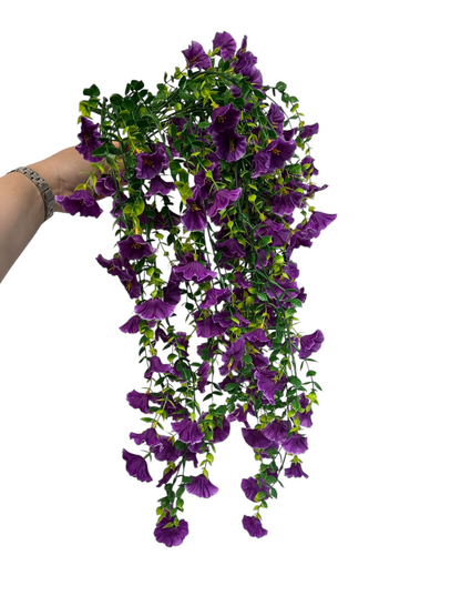 Gloria - Hanging Basket Indoor/Outdoor Fake Flower Arrangement