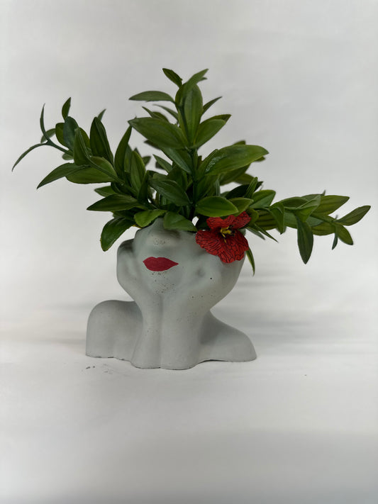 “Daydream Bloom” Faux Arrangement in Face Planter