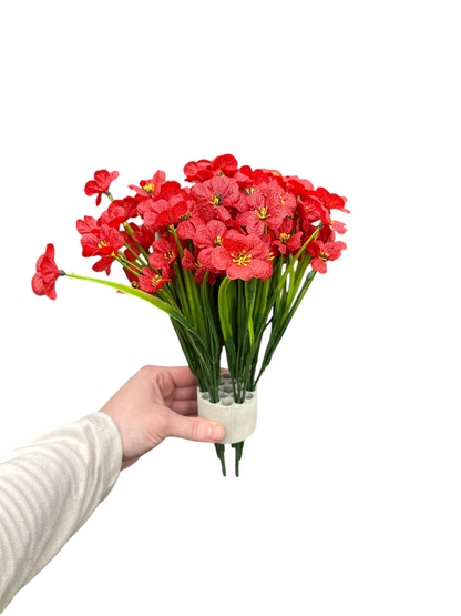 Maribel Faux Wildflower Arrangement – Red, Pink, Blue, Purple & Orange | Mother’s Day Gift | Indoor/Outdoor Artificial Flowers