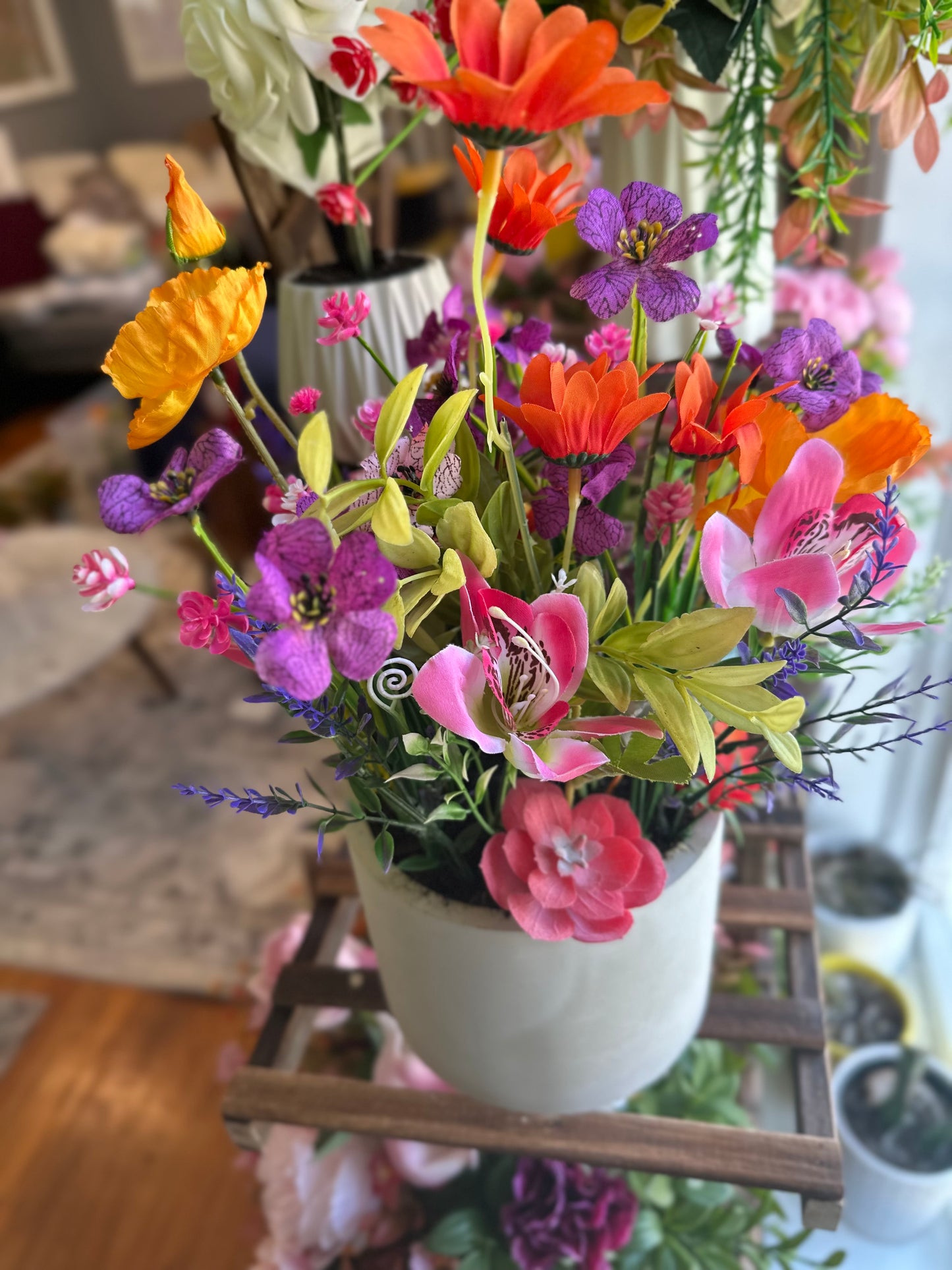 Tink’s Fairy Garden - Artificial Enchanting Floral Arrangement