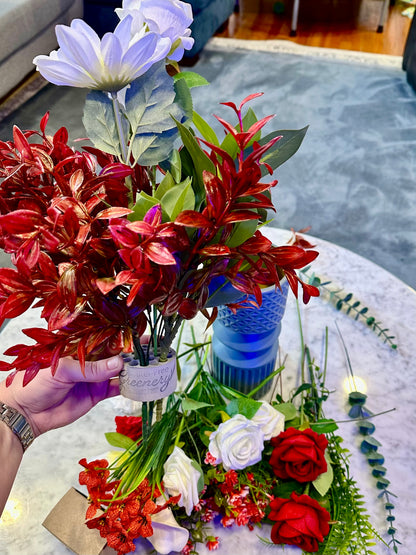 Memory Blossoms - Reusable Floral Arranging Kit Perfect Gift for Grandparents