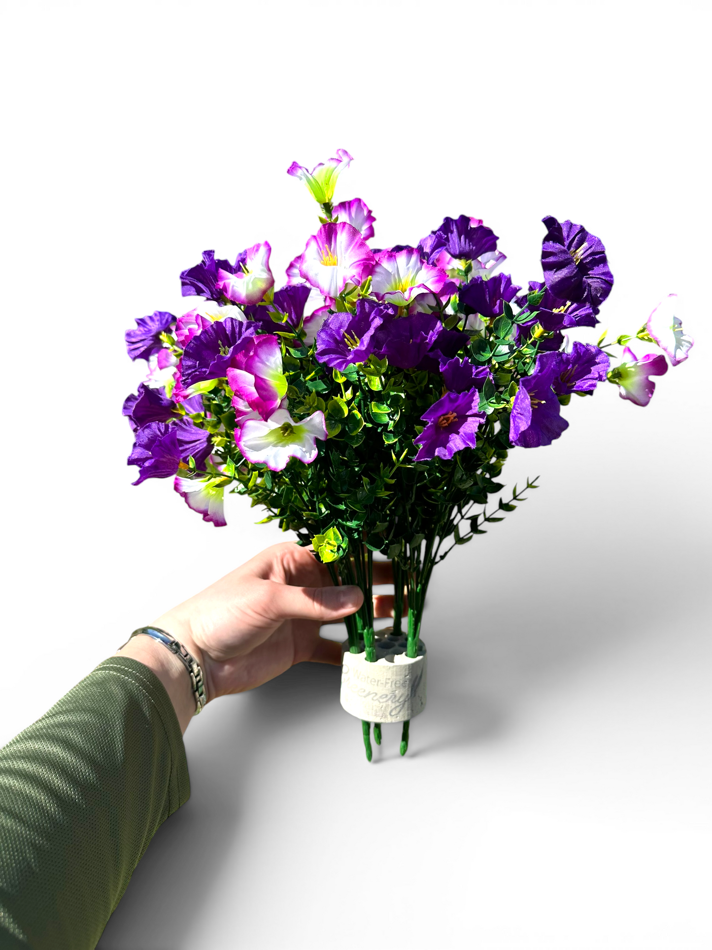Plantable Everlasting Petunia Blooms: UV-Protected Artificial Landscape Flowers with Patent-Pending Planting Core