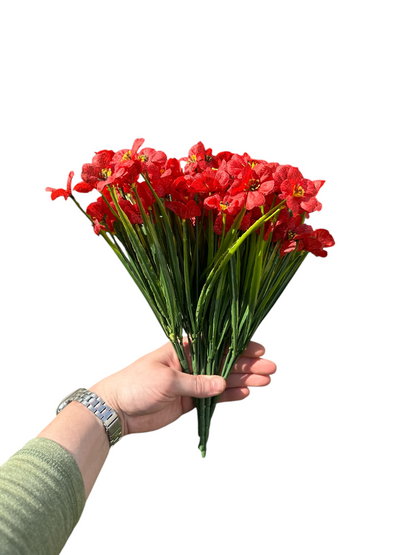 Maribel Faux Wildflower Arrangement – Red, Pink, Blue, Purple & Orange | Mother’s Day Gift | Indoor/Outdoor Artificial Flowers