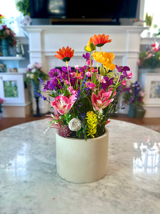 Tink’s Fairy Garden - Artificial Enchanting Floral Arrangement