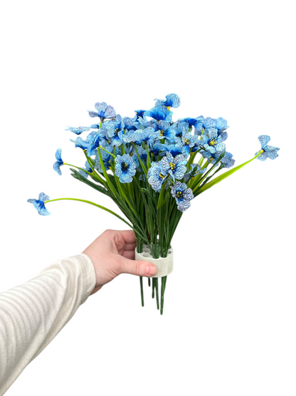 Maribel Faux Wildflower Arrangement – Red, Pink, Blue, Purple & Orange | Mother’s Day Gift | Indoor/Outdoor Artificial Flowers