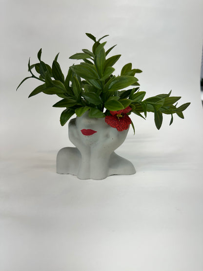 “Daydream Bloom” Faux Arrangement in Face Planter