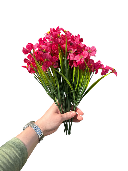 Maribel Faux Wildflower Arrangement – Red, Pink, Blue, Purple & Orange | Mother’s Day Gift | Indoor/Outdoor Artificial Flowers