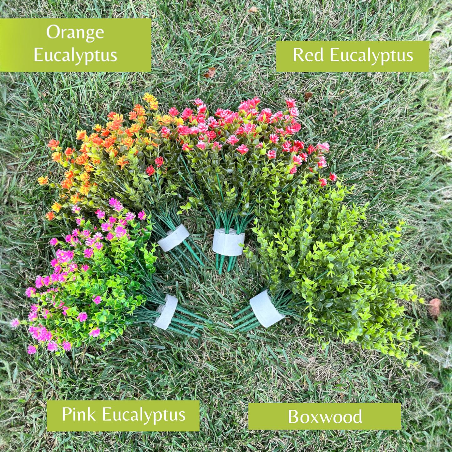 Artificial Orange Eucalyptus Plant/Bush for Garden Landscaping