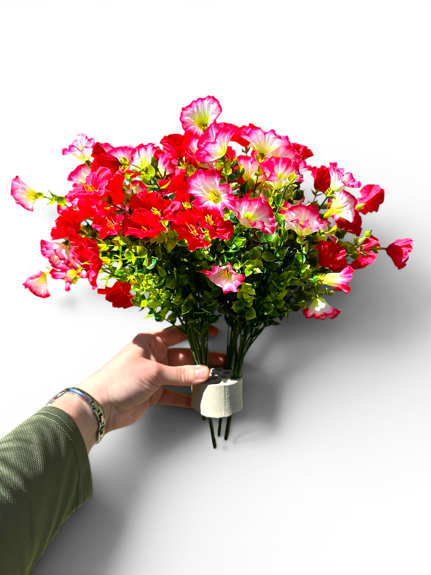Plantable Everlasting Petunia Blooms: UV-Protected Artificial Landscape Flowers with Patent-Pending Planting Core