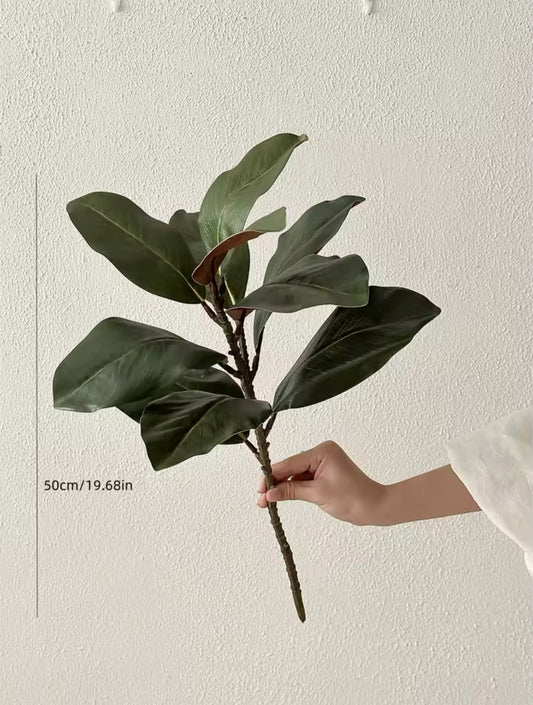 Maggie – Magnolia or Fiddle Leaf Stem Artificial Greenery, Fake Plant, outdoor or Indoor