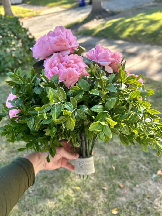 Lillian Artificial Peonies Plant Bush For Outdoor Landscaping