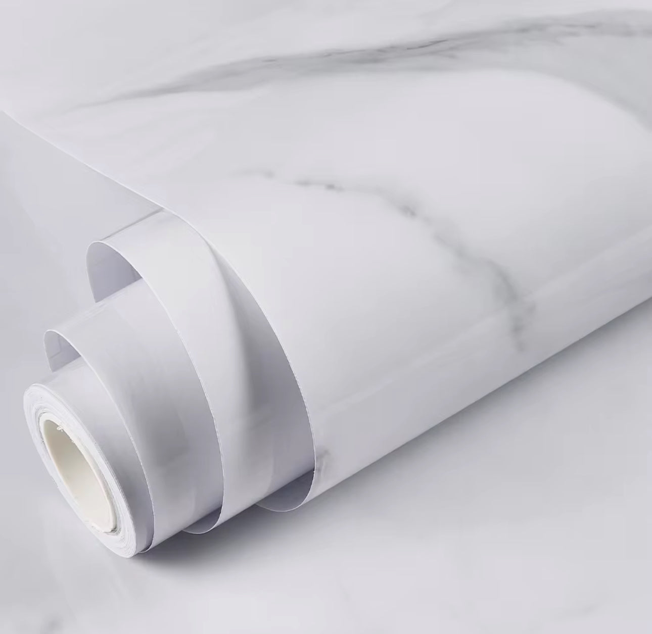 Marble Patterned Vinyl for Countertops Peel and Stick Thick and Glossy