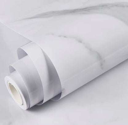 Marble Patterned Vinyl for Countertops Peel and Stick Thick and Glossy