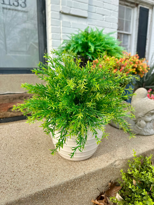 Artificial Spiky Boxwood Bush Faux Greens low maintenance