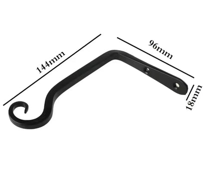 Wall-Mounted Metal Plant Hook – 7.3” Black Iron Hanger for Macramé or Baskets