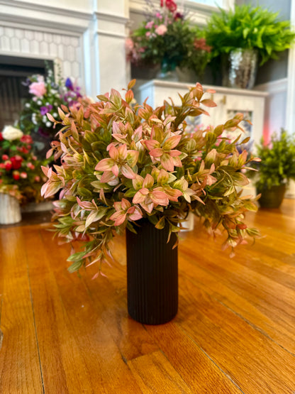 Artificial Vanilla Bush in Pink for Outdoor Greenery, Faux Plant, UV Protected