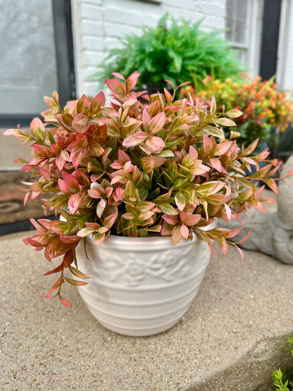 Artificial Vanilla Bush in Pink for Outdoor Greenery, Faux Plant, UV Protected