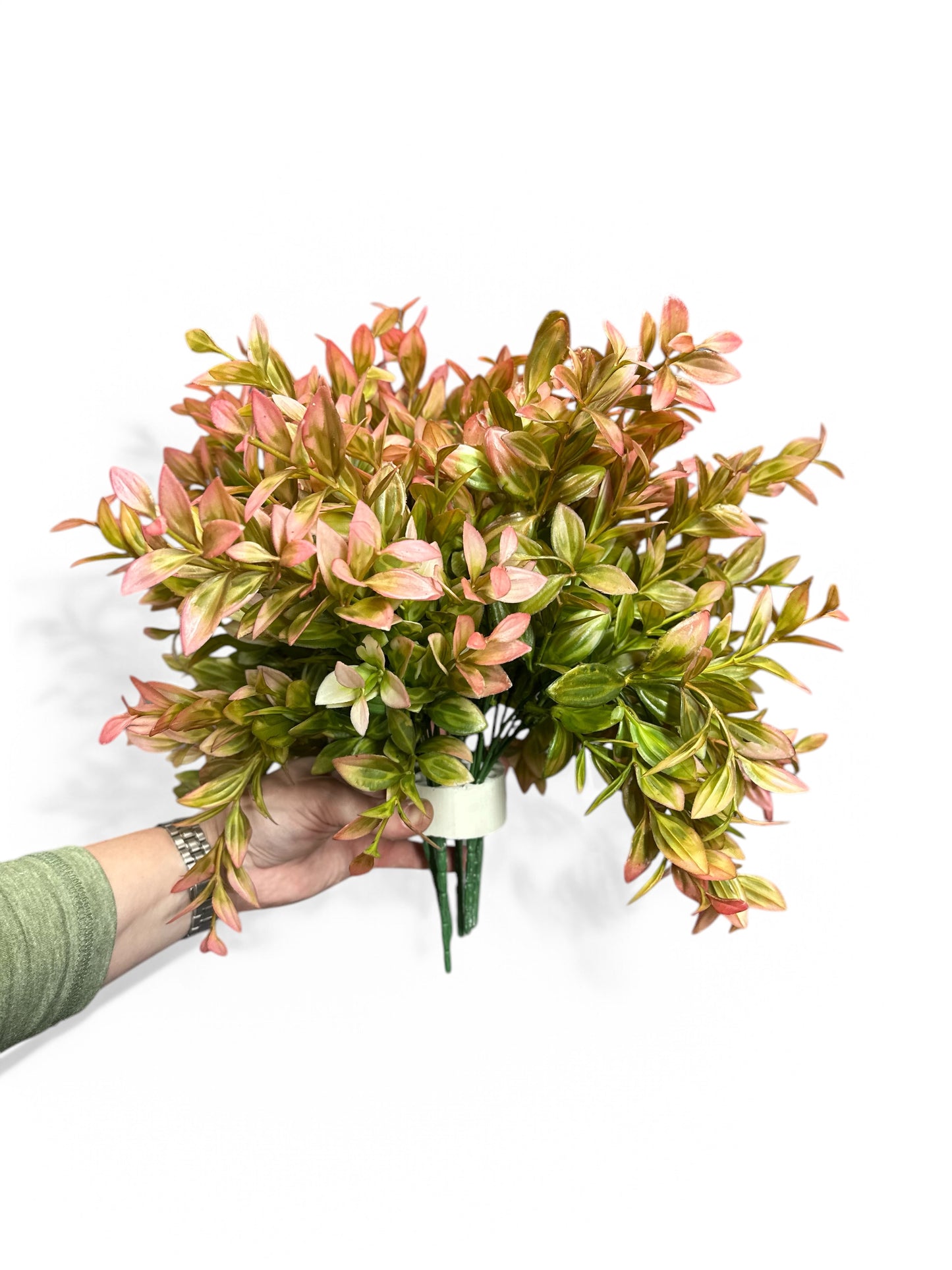 Artificial Vanilla Bush in Pink for Outdoor Greenery, Faux Plant, UV Protected