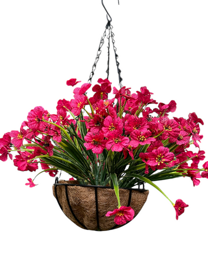 Maribel Faux Wildflower Arrangement – Red, Pink, Blue, Purple & Orange | Mother’s Day Gift | Indoor/Outdoor Artificial Flowers
