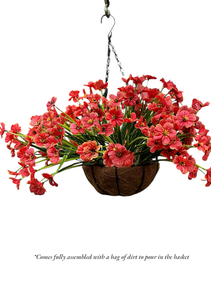 Maribel Faux Wildflower Arrangement – Red, Pink, Blue, Purple & Orange | Mother’s Day Gift | Indoor/Outdoor Artificial Flowers