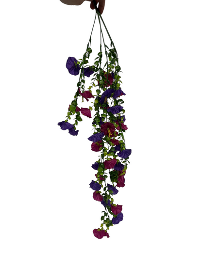 Gloria - Hanging Basket Indoor/Outdoor Fake Flower Arrangement