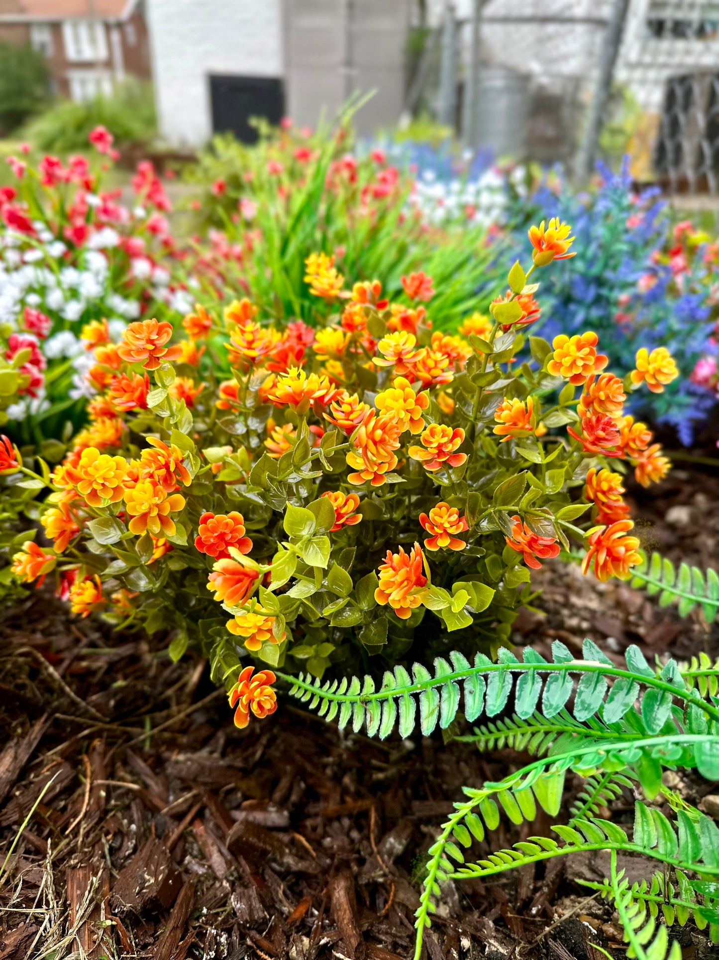 Artificial Orange Eucalyptus Plant/Bush for Garden Landscaping