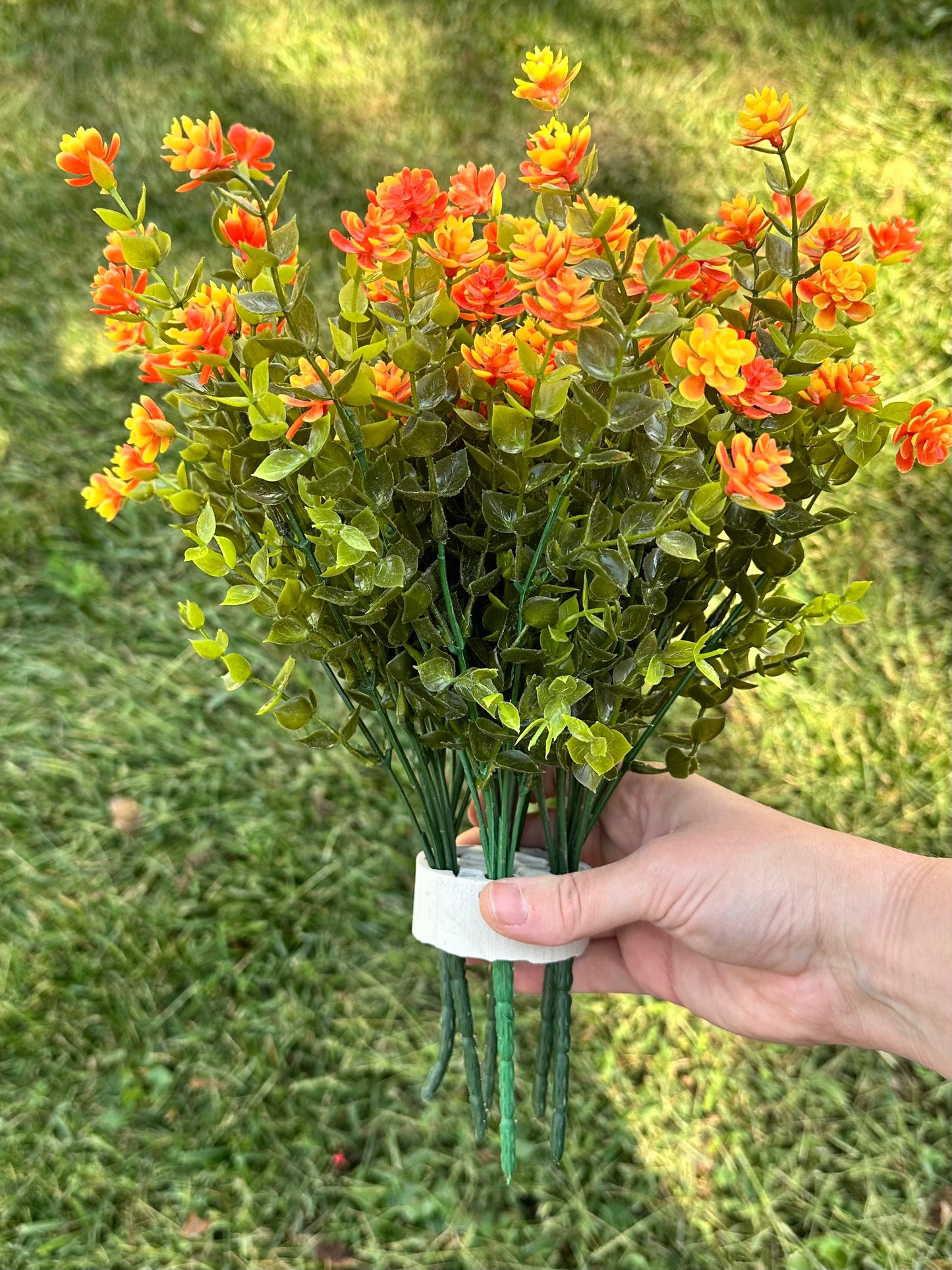 Artificial Orange Eucalyptus Plant/Bush for Garden Landscaping