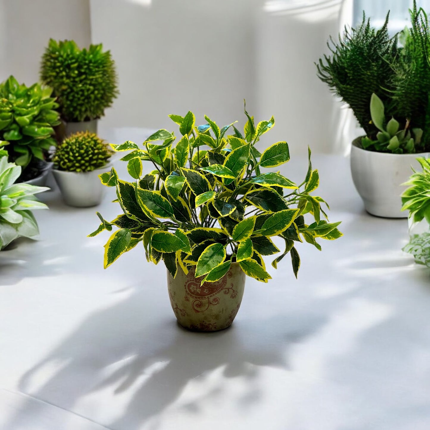 Artificial Weeping Fig (Rosemary) Plant for Garden Landscaping