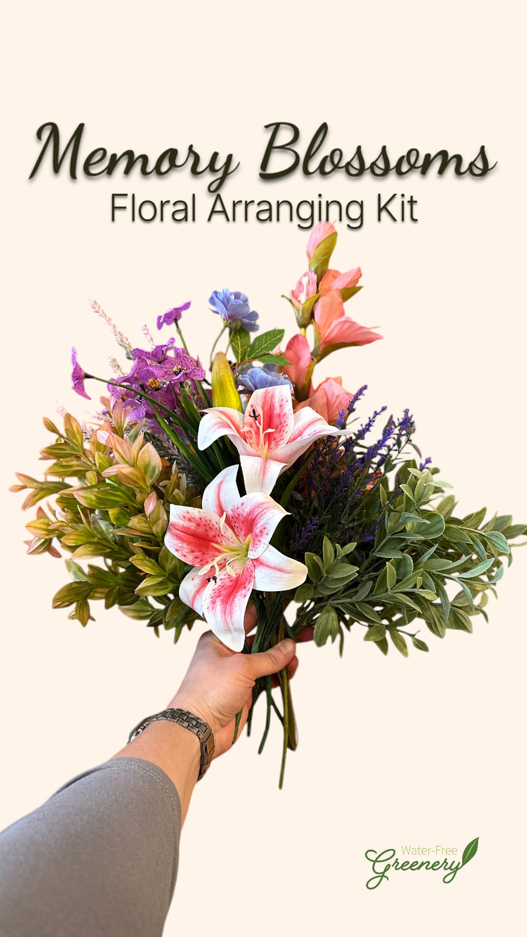 Memory Blossoms - Reusable Floral Arranging Kit Perfect Gift for Grandparents