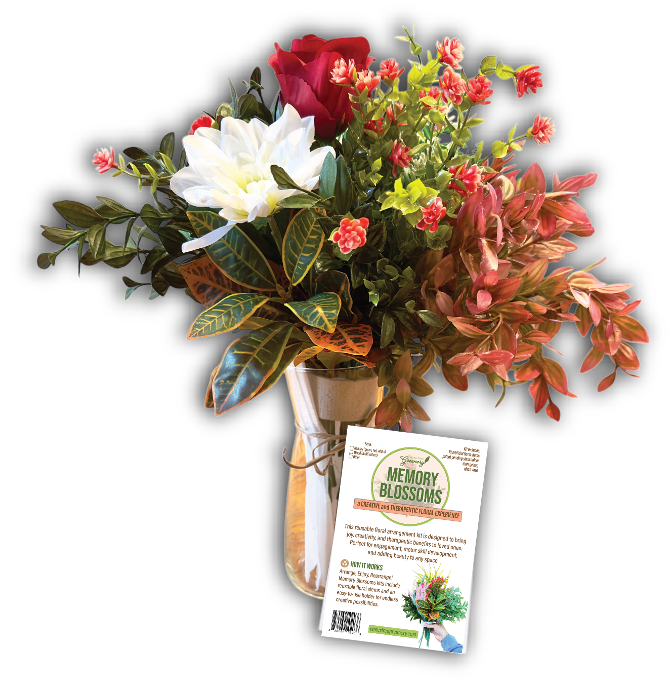 Memory Blossoms - Reusable Floral Arranging Kit Perfect Gift for Grandparents