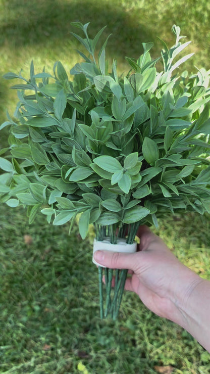 Artificial Frosted Green Vanilla Plant for Garden Landscaping